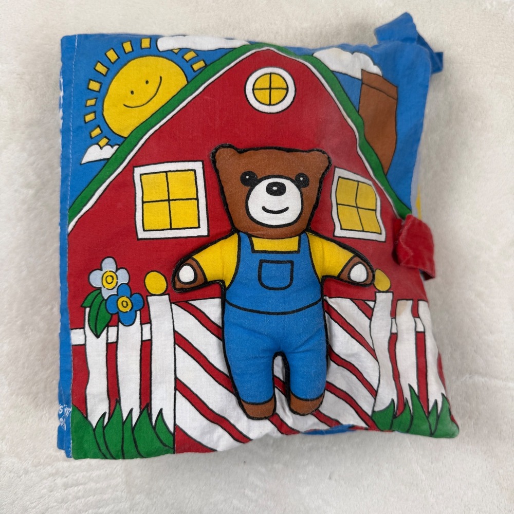 Baby's First Book Club Teddy's Day Soft Cloth Book Infant Toddler Toy